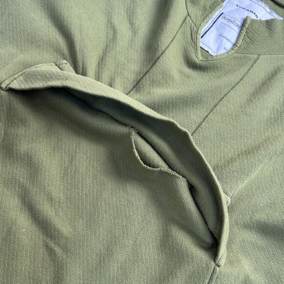 Syngman Cucala Olive Green Pullover Sweatshirt Medium 100% Cotton Long Sleeve - Picture 5 of 9
